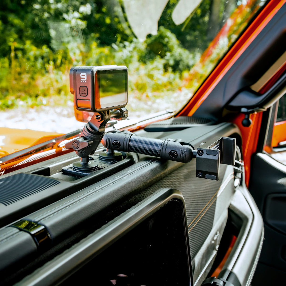 2024+ Jeep Wrangler JL & Jeep Gladiator Passenger Side Dual Ball Metal Dash Mount Phone Holder