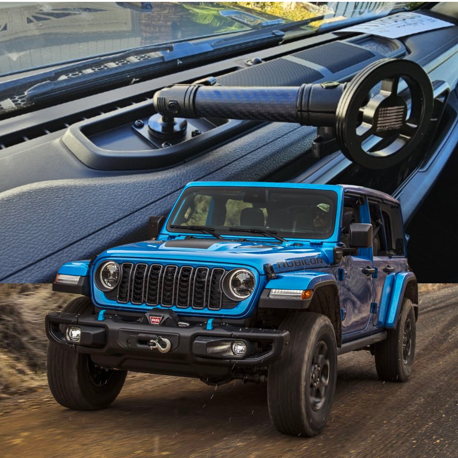 2024+ Jeep Wrangler JL + Jeep Wrangler 4xe Phone Holder Dash Mount -  Bulletpoint Mounting Solutions
