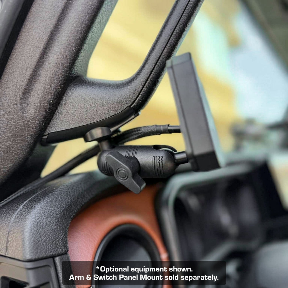 2024+ Jeep Wrangler JL &amp; Jeep Gladiator A-Pillar Grab Bar Mount with 20mm Ball