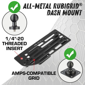 RubiGrid® 2024+ Jeep Wrangler JL Multi-Device Platform Dash Mount Phone Holder - Driver Side