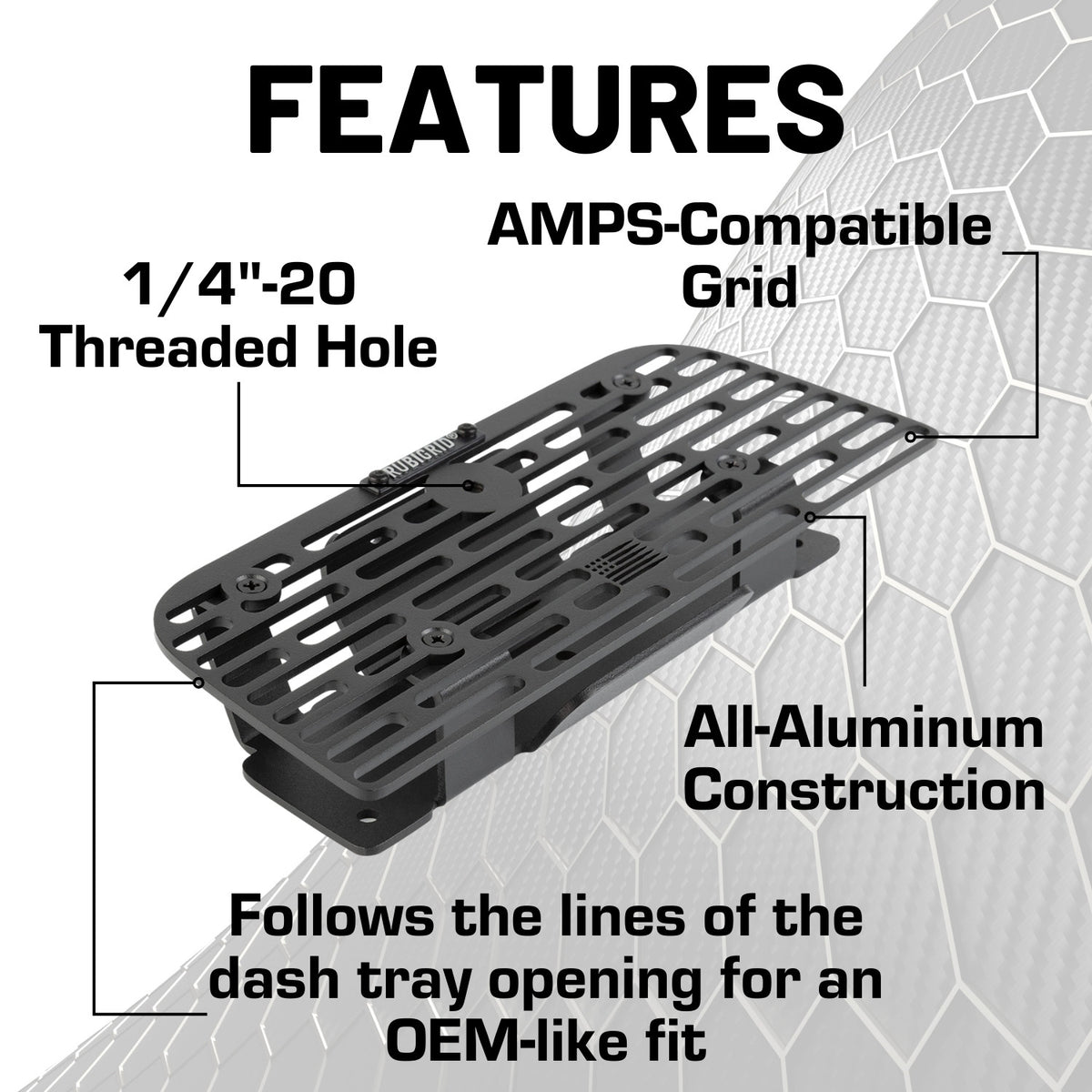 RubiGrid® 2025+ Ford Maverick Dash Mount Phone Holder