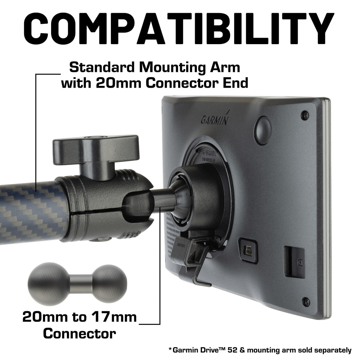 Connectors for Carbon Fiber/Kevlar Arms and Third Party Devices