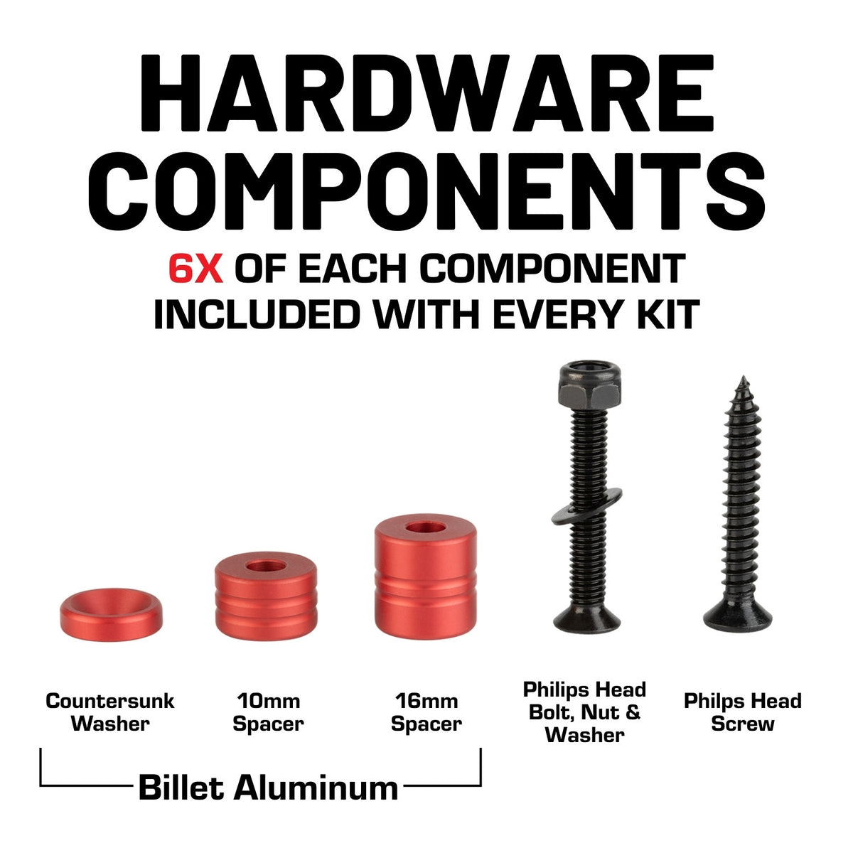 42-Piece Installation Hardware Kit for MOLLE Panels - Various Colors