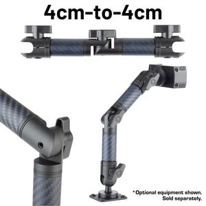 Locking Adjustable Carbon Fiber + Kevlar Mounting Arms with Articulating Joint (various sizes)
