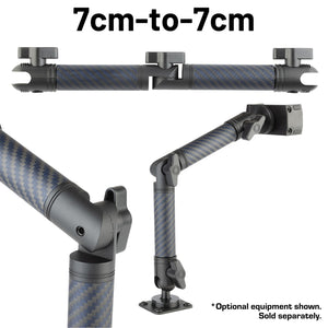 Locking Adjustable Carbon Fiber + Kevlar Mounting Arms with Articulating Joint (various sizes)