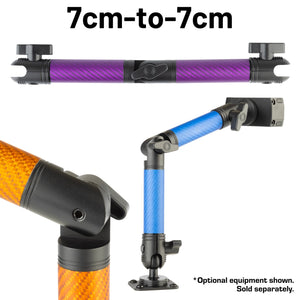 Matte Color Carbon Fiber Locking Adjustable Mounting Arms with Articulating Joint (various sizes)