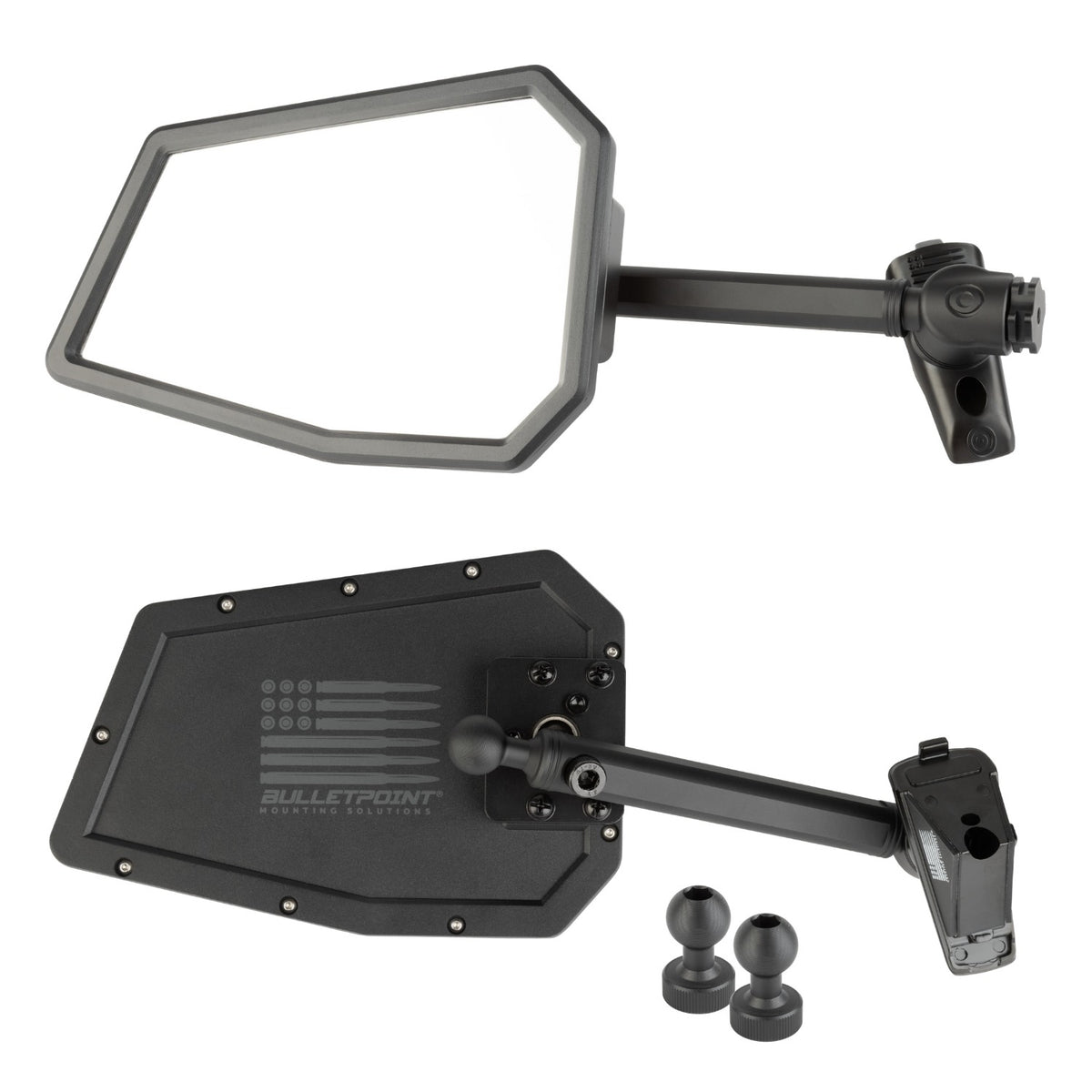 A-Pillar Side Mirrors for 2018-2023 Jeep Wrangler JL &amp; 2020-2023 Jeep Gladiator - Pair of 2