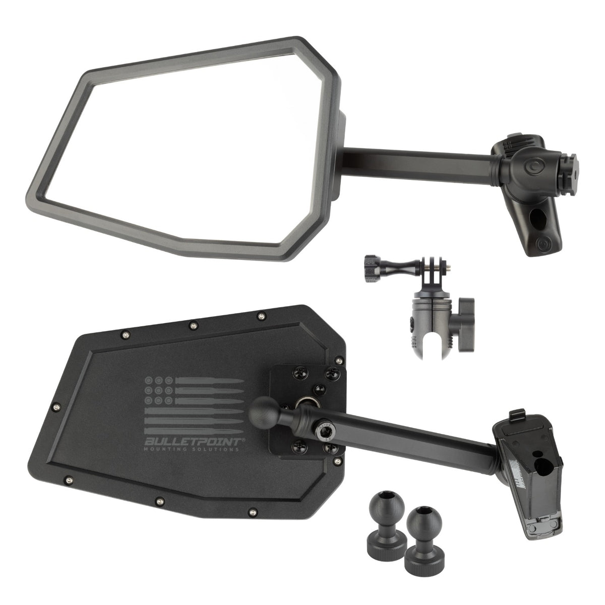 A-Pillar Side Mirrors for 2018-2023 Jeep Wrangler JL &amp; 2020-2023 Jeep Gladiator - Pair of 2