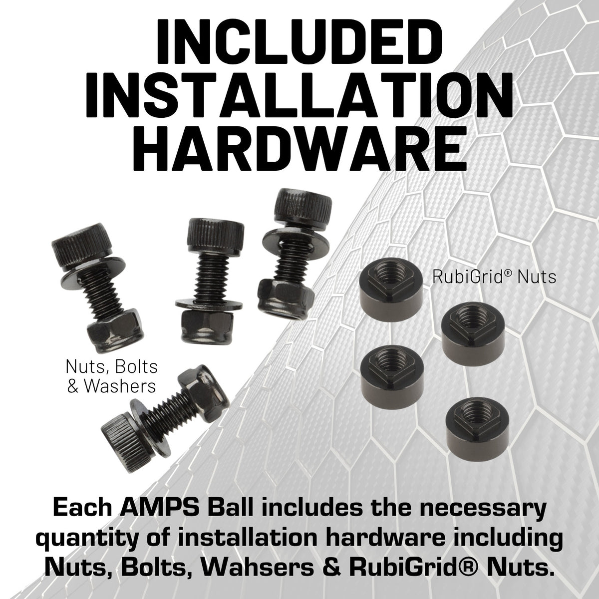 AMPS Compatible 20mm Ball with Metal Mounting Plate