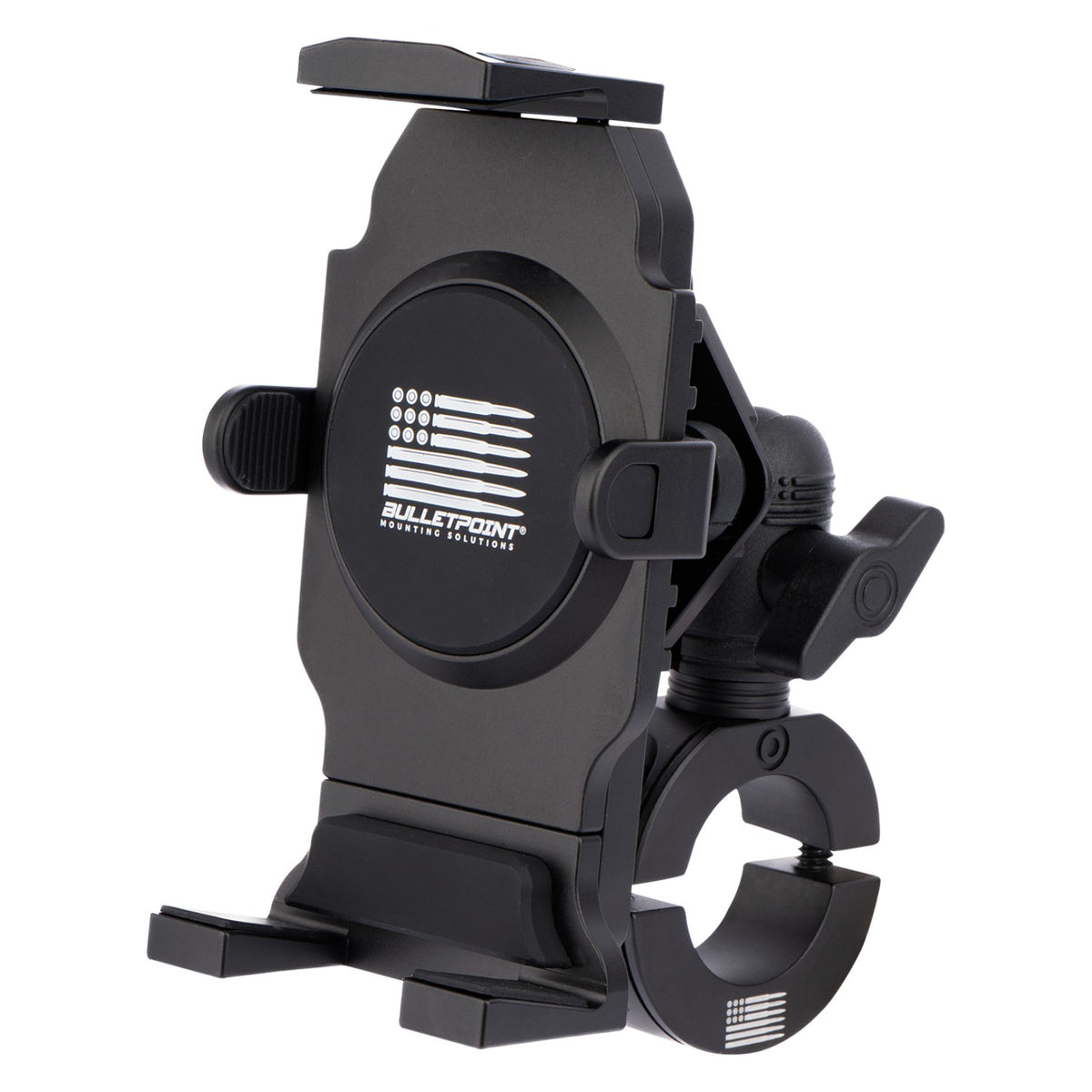 Motorcycle Handlebar Low-Profile Phone Mount - Black Anodized Finish