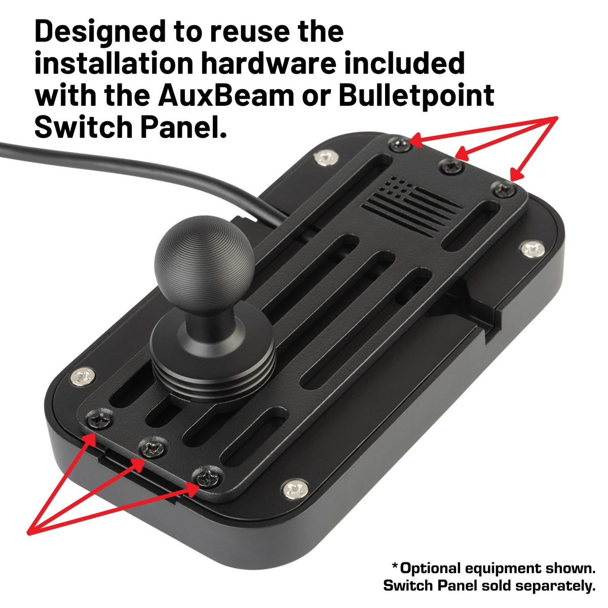 Point Switch Panel Auxbeam + Bulletpoint 8 Gang Switch Panel Mount with 20mm Ball ...
