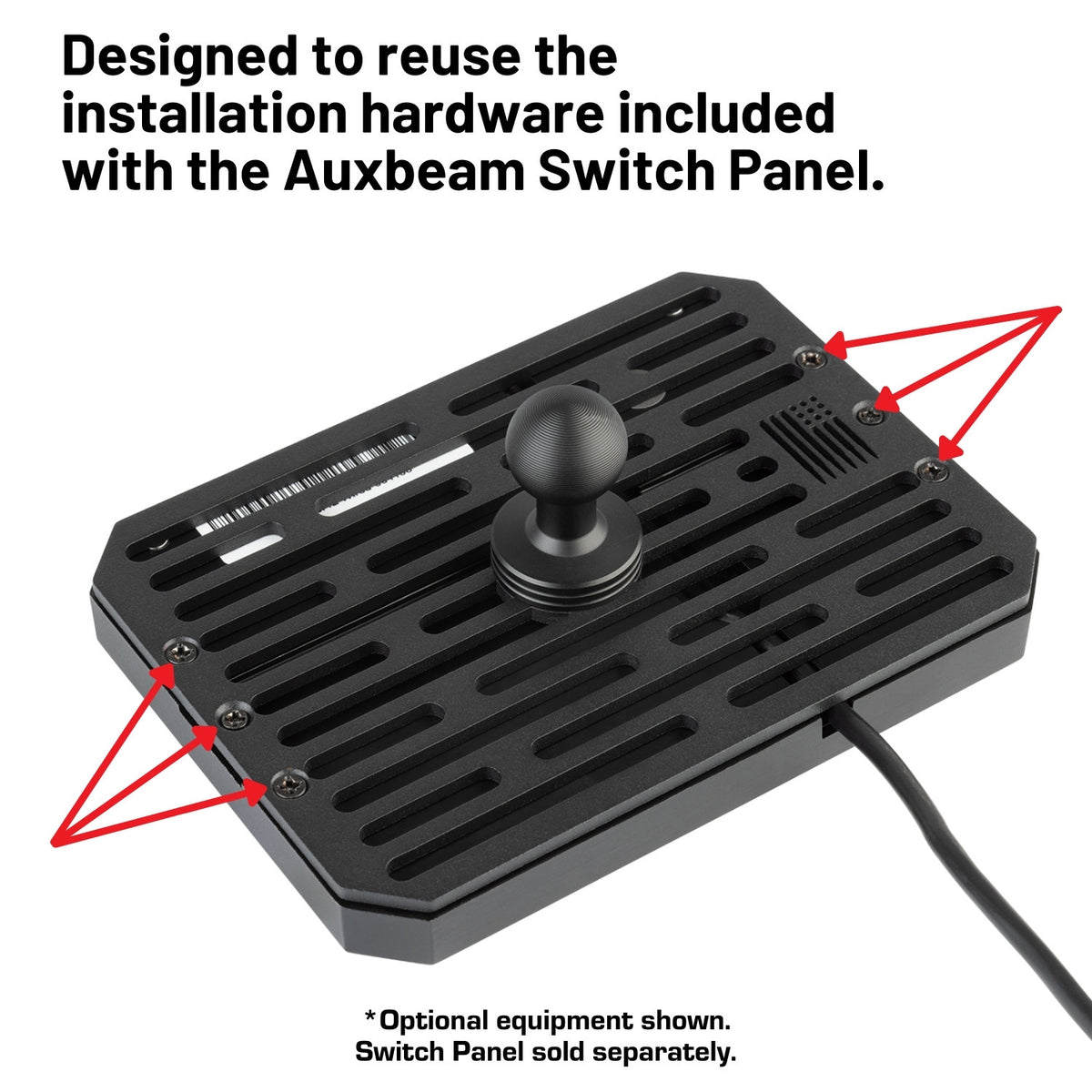 Auxbeam 12 Gang Switch Panel Mount with 20mm Ball