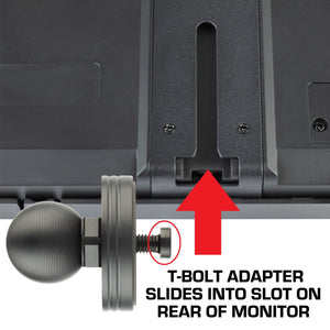 Backup Camera Monitor Mount & T-Bolt Adapter with 20mm Ball Mount