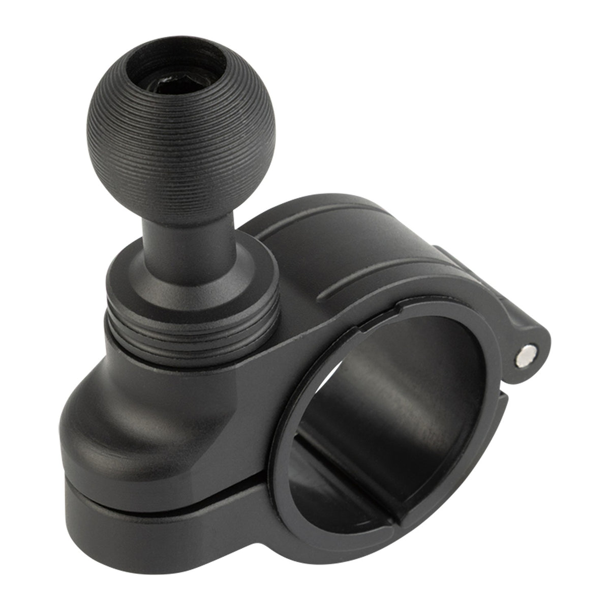 Aluminum Bike Clamp Mount with 20mm Ball – Fits Various Bar Sizes with included Bushings