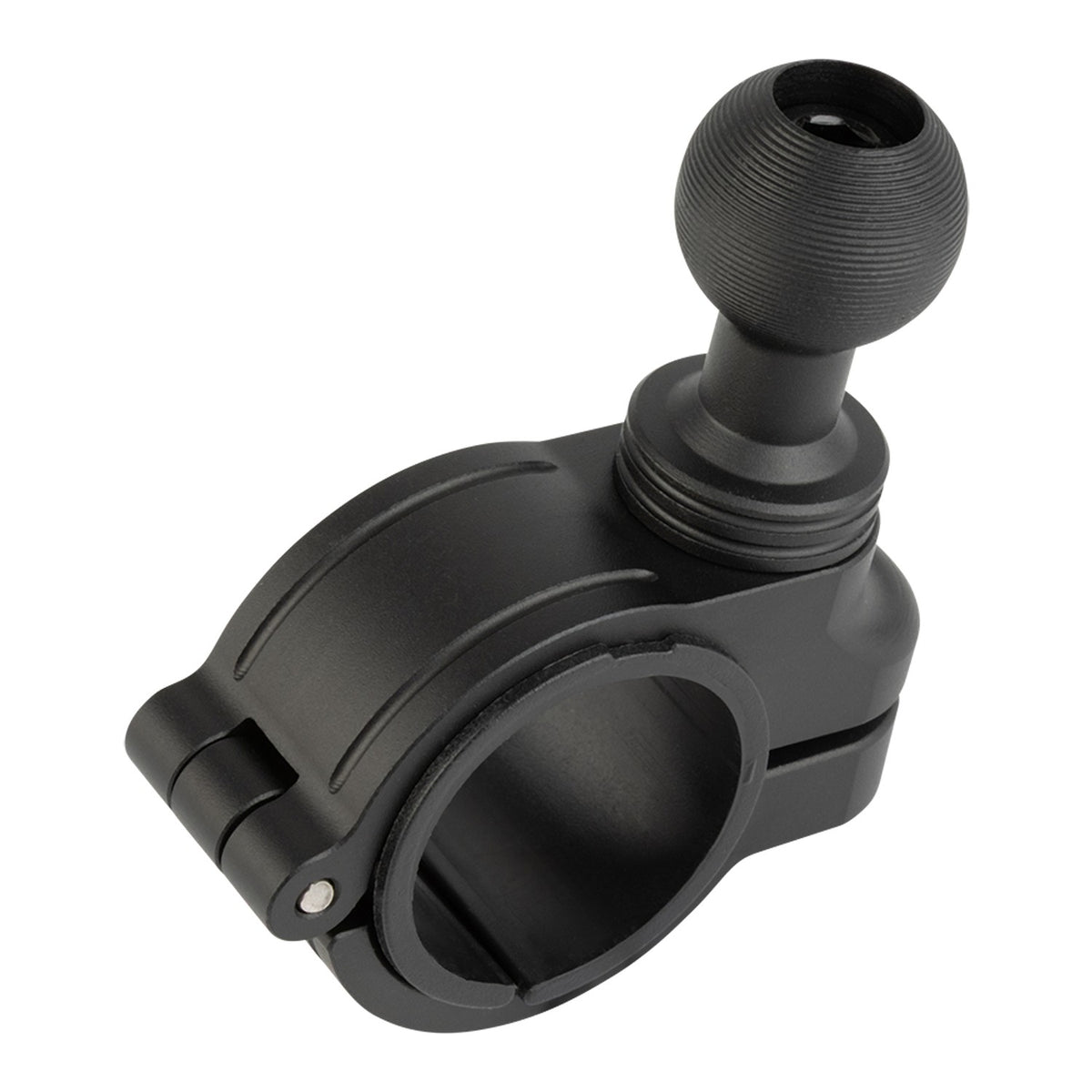 Aluminum Bike Clamp Mount with 20mm Ball – Fits Various Bar Sizes with included Bushings