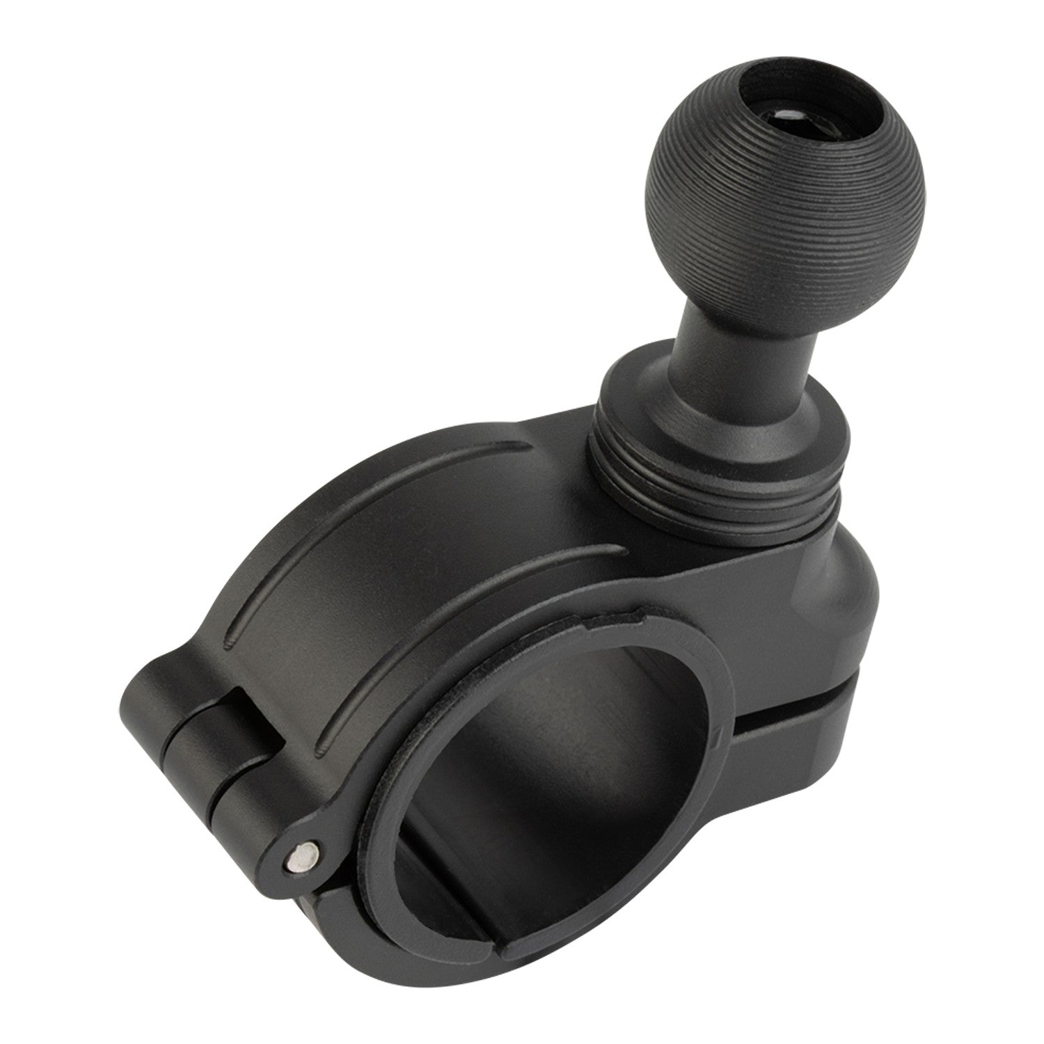 Aluminum Bike Clamp Mount with 20mm Ball – Fits Various Bar Sizes with included Bushings