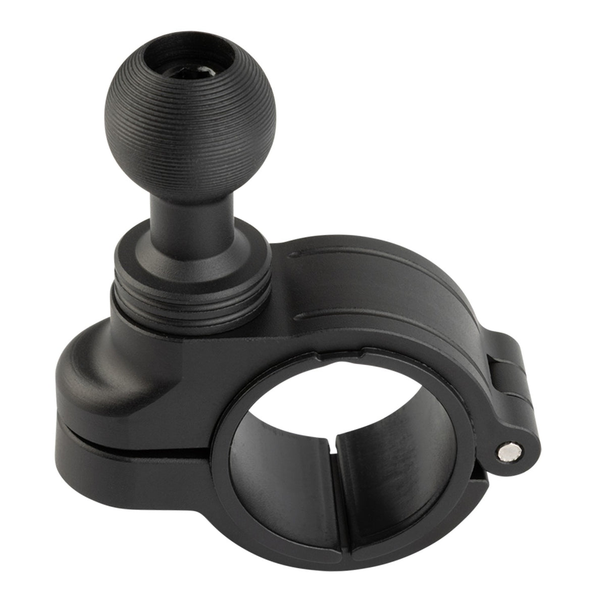 Aluminum Bike Clamp Mount with 20mm Ball – Fits Various Bar Sizes with included Bushings