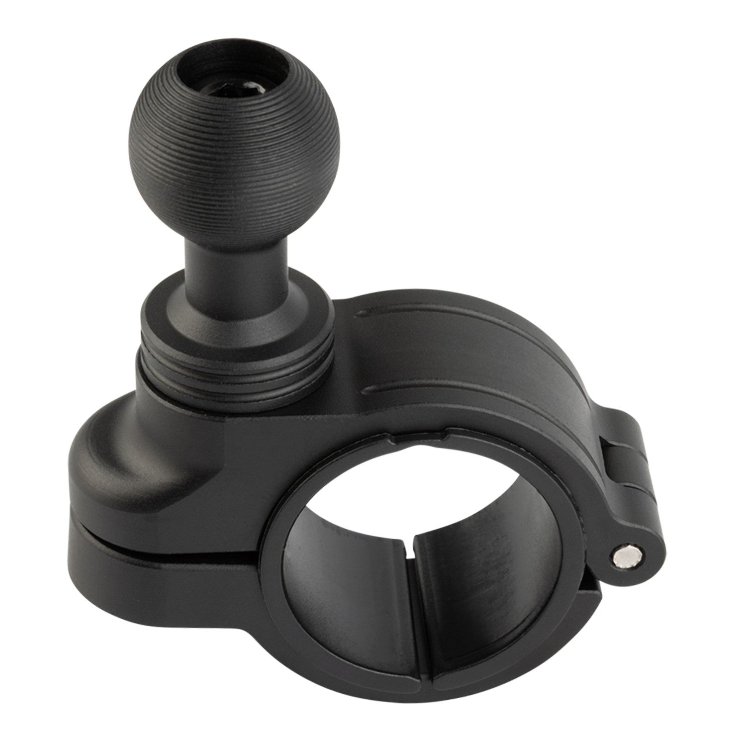 Aluminum Bike Clamp Mount with 20mm Ball – Fits Various Bar Sizes with included Bushings