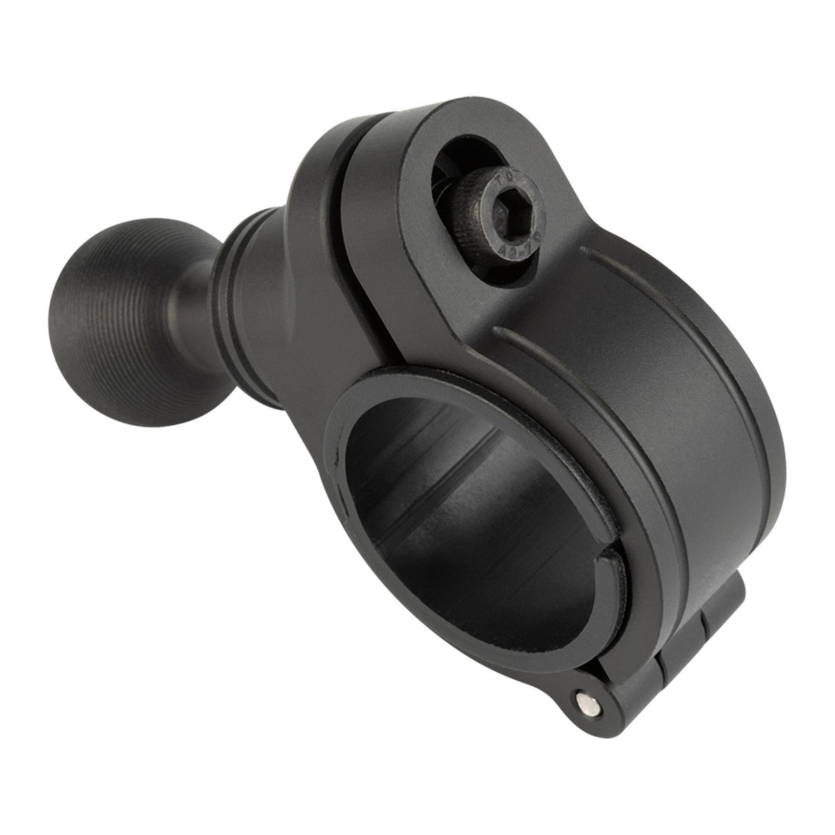 Aluminum Bike Clamp Mount with 20mm Ball – Fits Various Bar Sizes with included Bushings