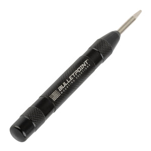 Bulletpoint Steel Spring-Loaded Automatic Center Punch Tool with Knurled Body for Installation