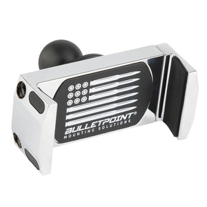 Chrome Spring-Loaded Universal Phone Holder with 20mm Ball