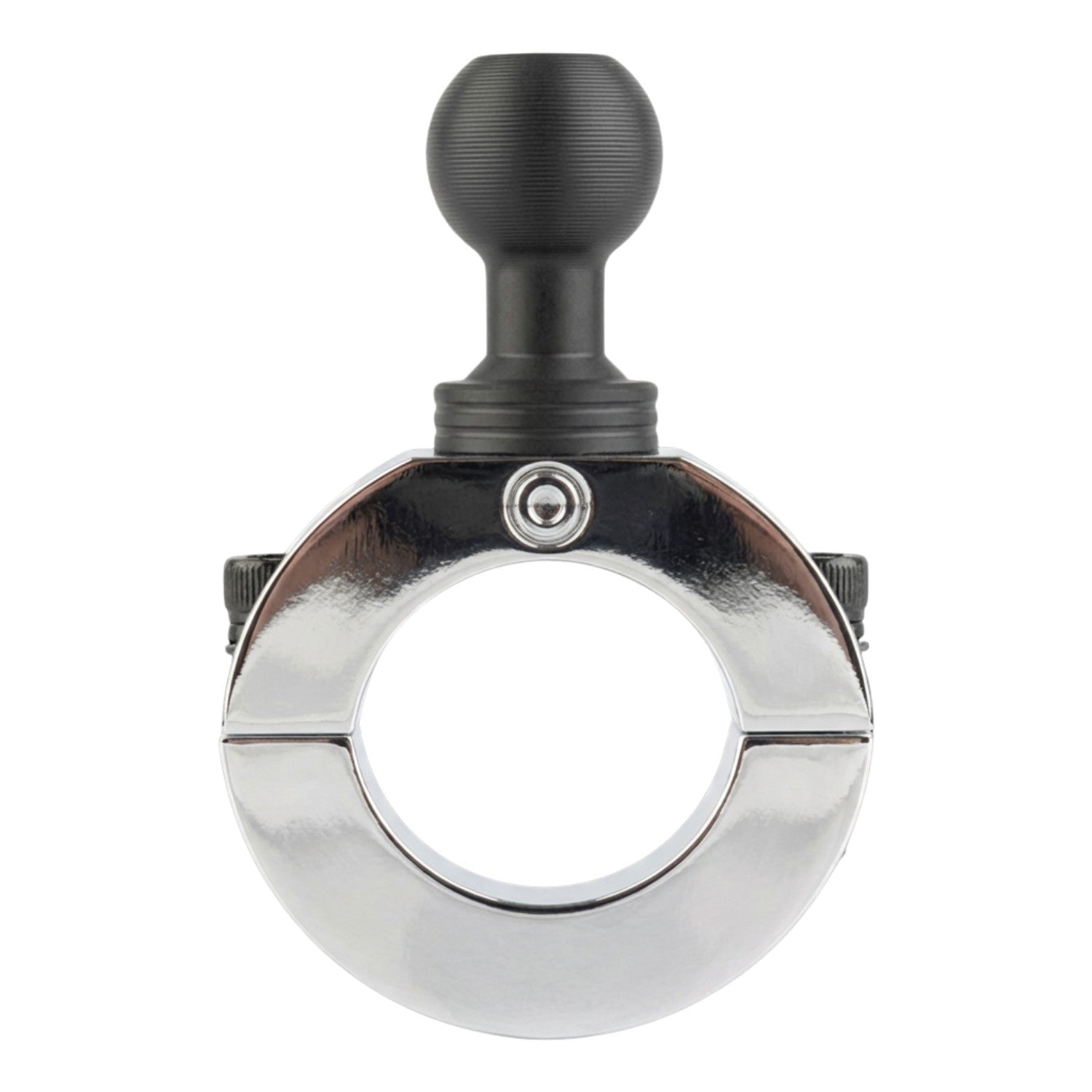 Multi-Size Chrome Bar Clamp with 20mm Ball compatible with 7/8" to 1.25" Bars