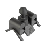 Adjustable Dual Hose Clamp Bar Mount with 20mm Ball - Fits Bars 1 to 3 inches Diameter