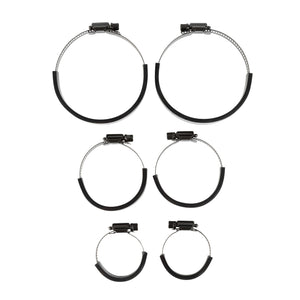 Adjustable Dual Hose Bar Clamp Mount with 20mm Connector End Nubby Edition - Fits Bars 1 to 3 inches Diameter