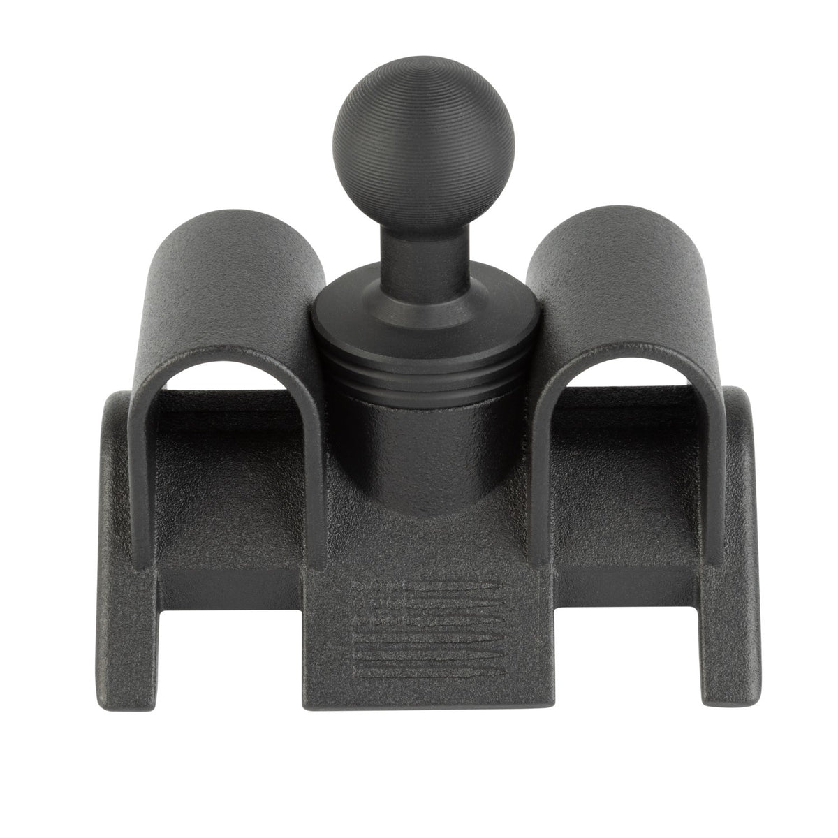 Adjustable Dual Hose Clamp Bar Mount with 20mm Ball - Fits Bars 1 to 3 inches Diameter