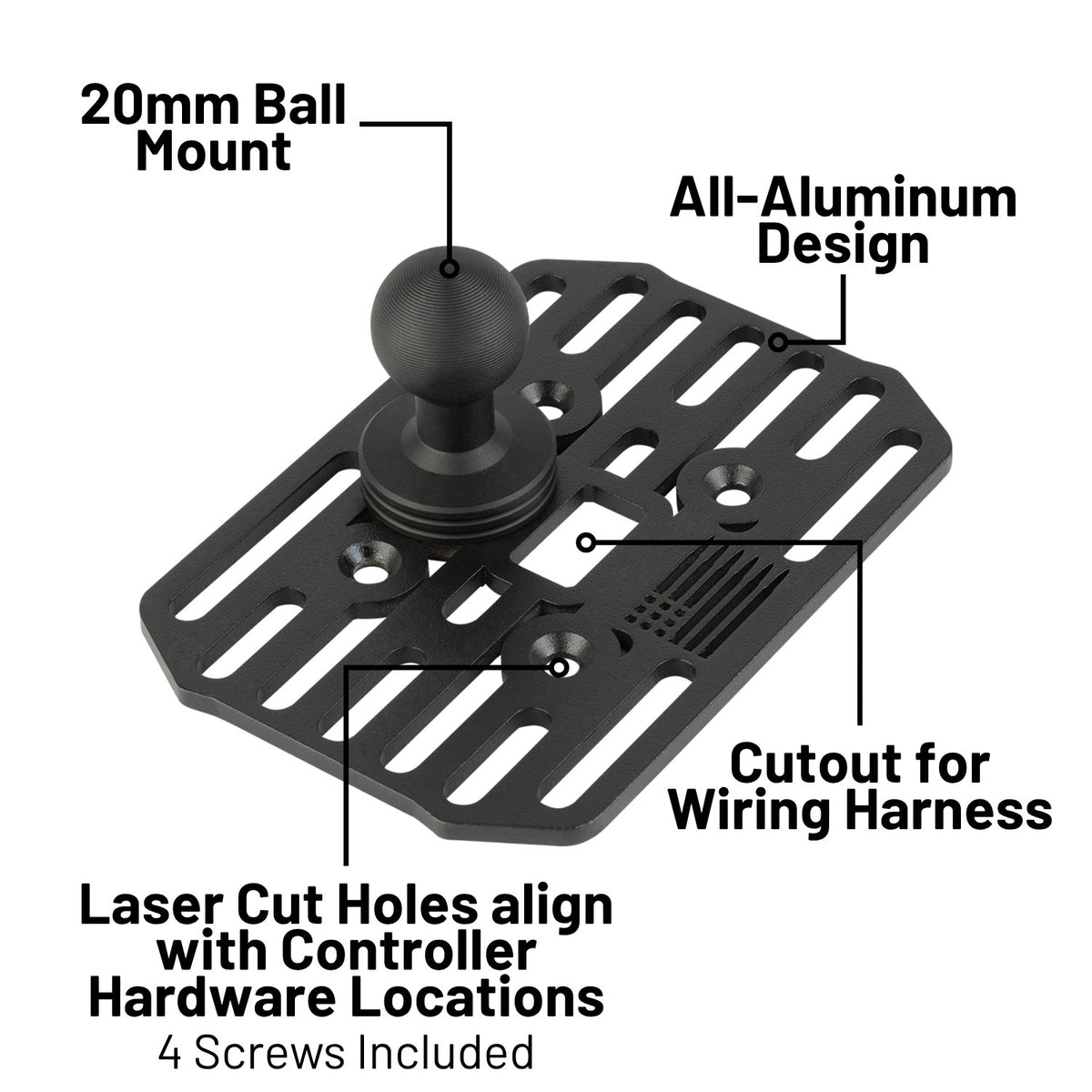 Feniex 4200 Mini Controller Mount with 20mm Ball
