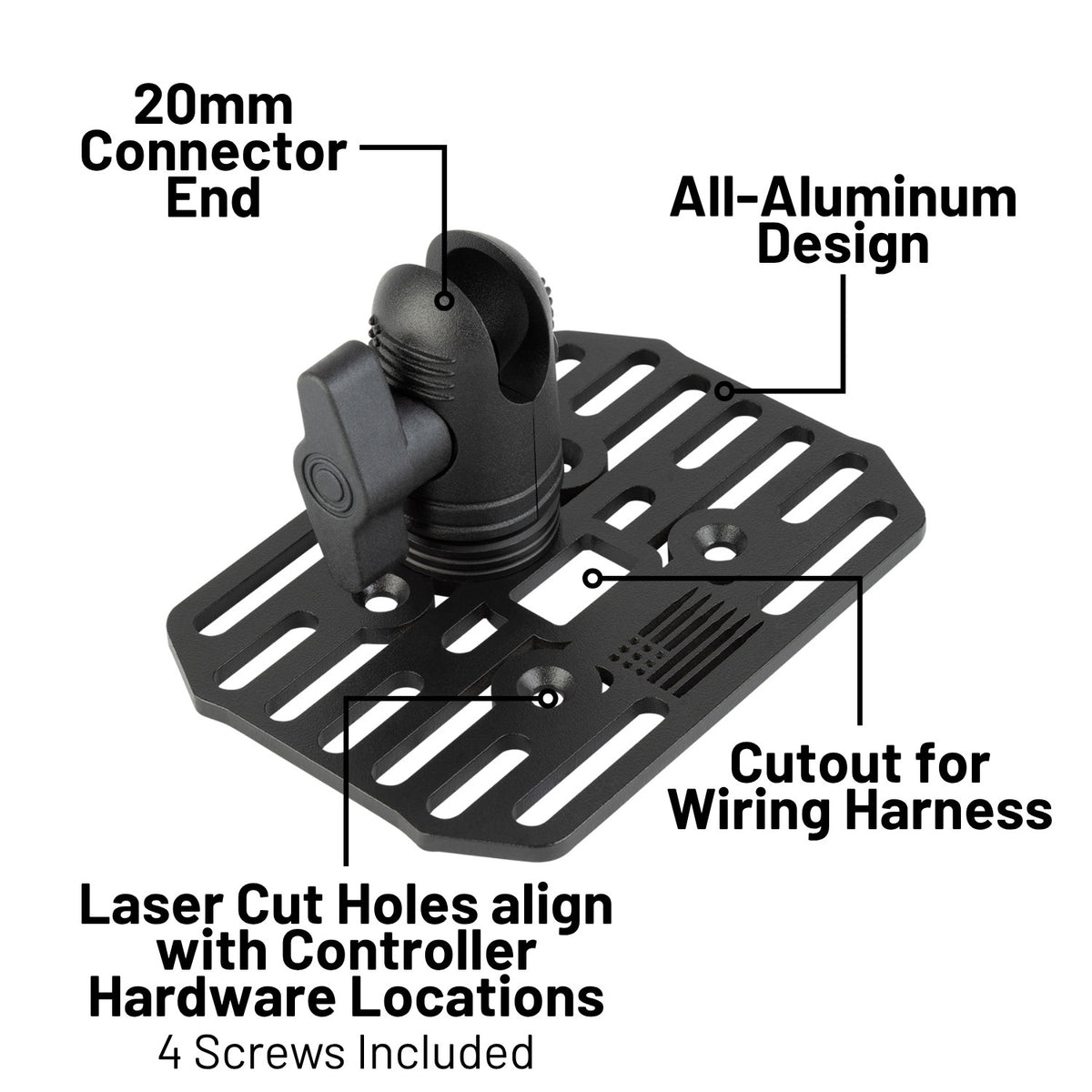Feniex 4200 Mini Controller Mount with 20mm Connector End Nubby Edition