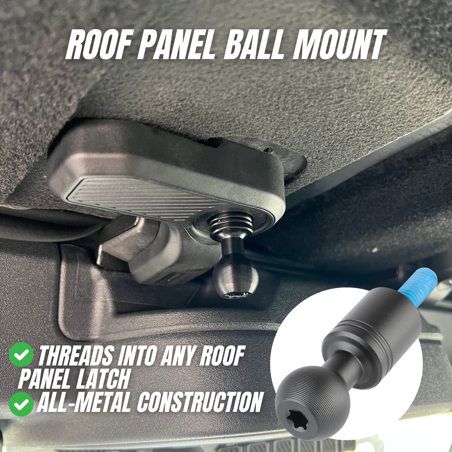 2021+ Ford Bronco Roof Panel Ball Mount