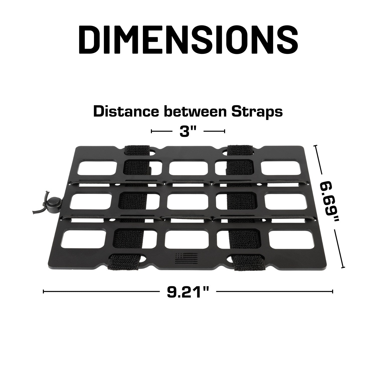 Aluminum Tactical MOLLE Panel Storage Organizer for Headrest - Universal Fitment