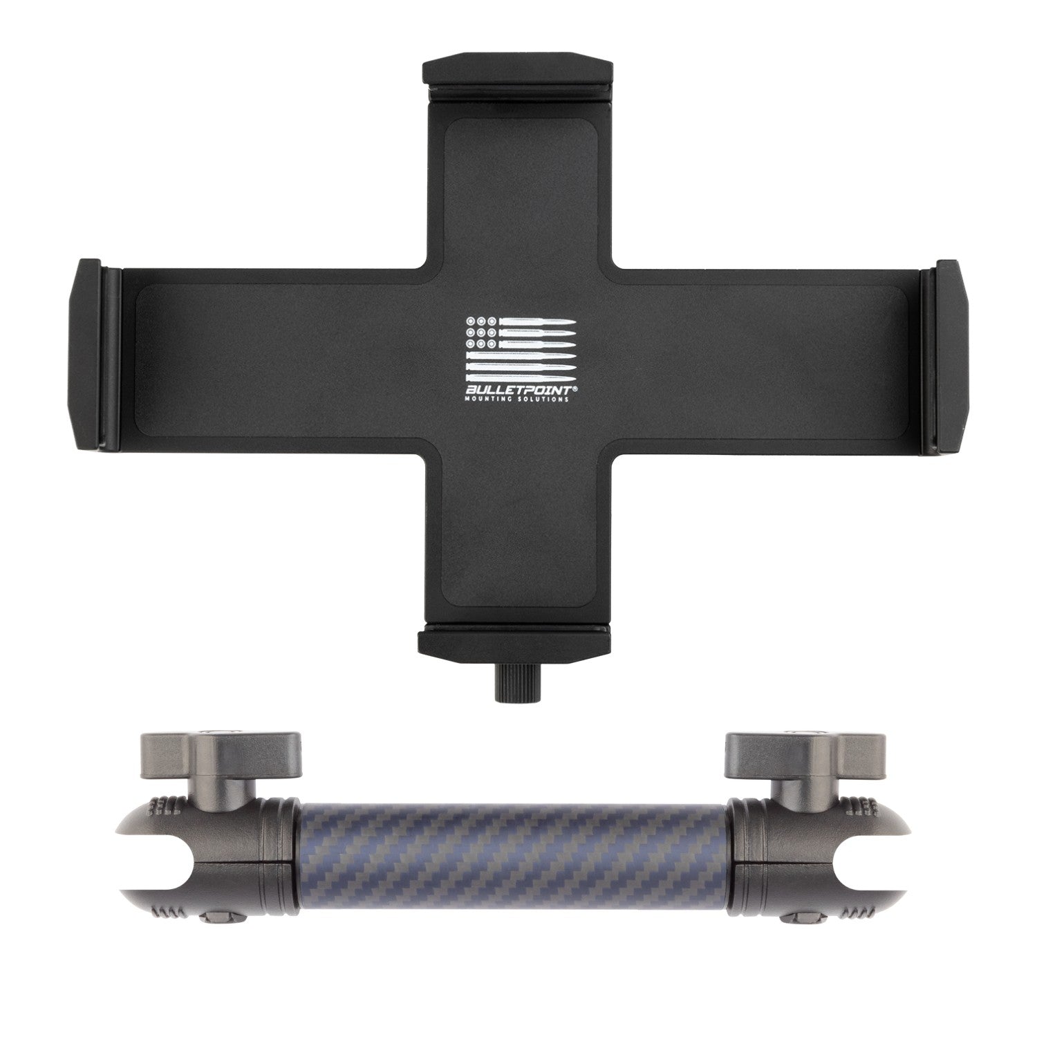 Heavy Duty Aluminum 4-Point Universal Tablet Holder with Integrated 20mm Ball