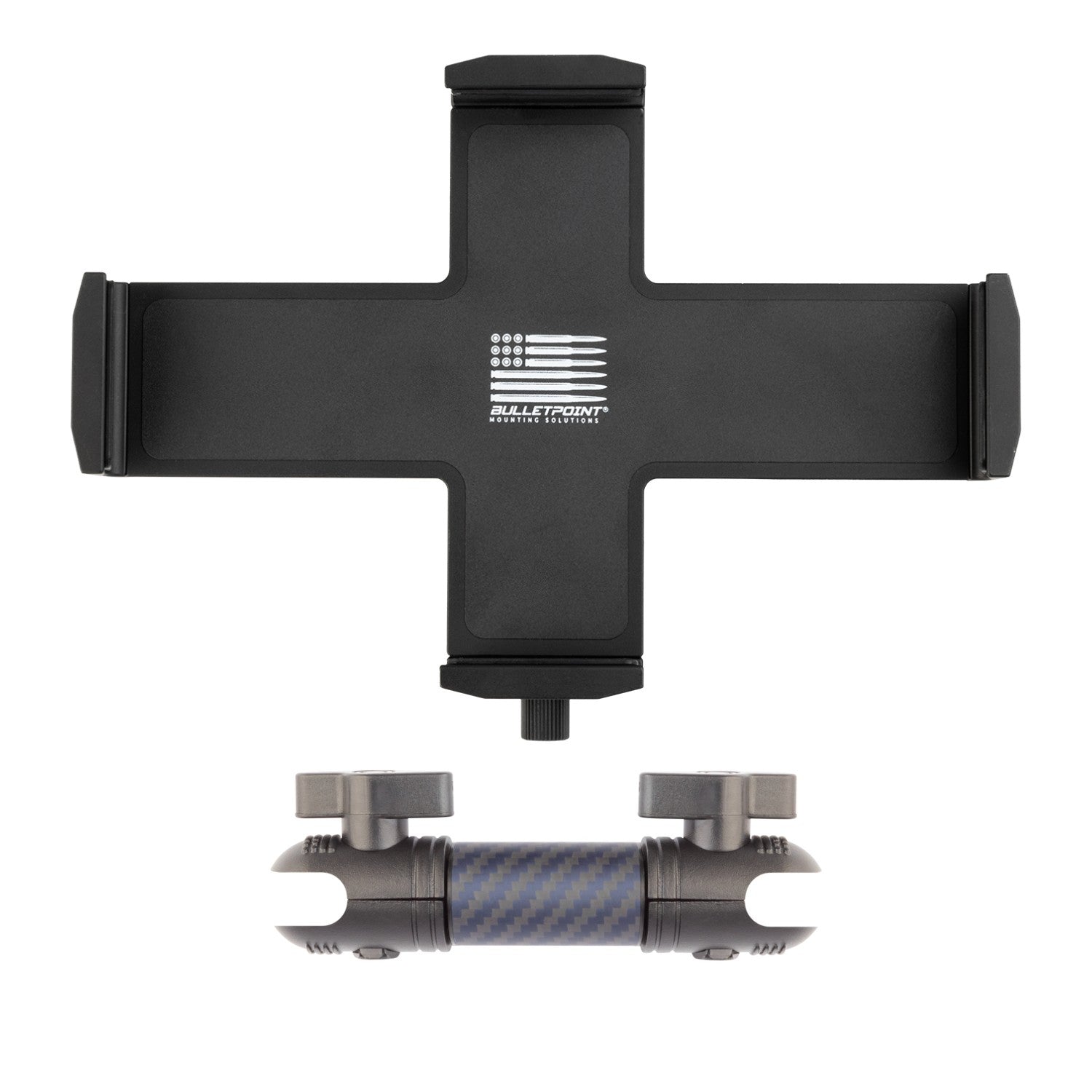 Heavy Duty Aluminum 4-Point Universal Tablet Holder with Integrated 20mm Ball