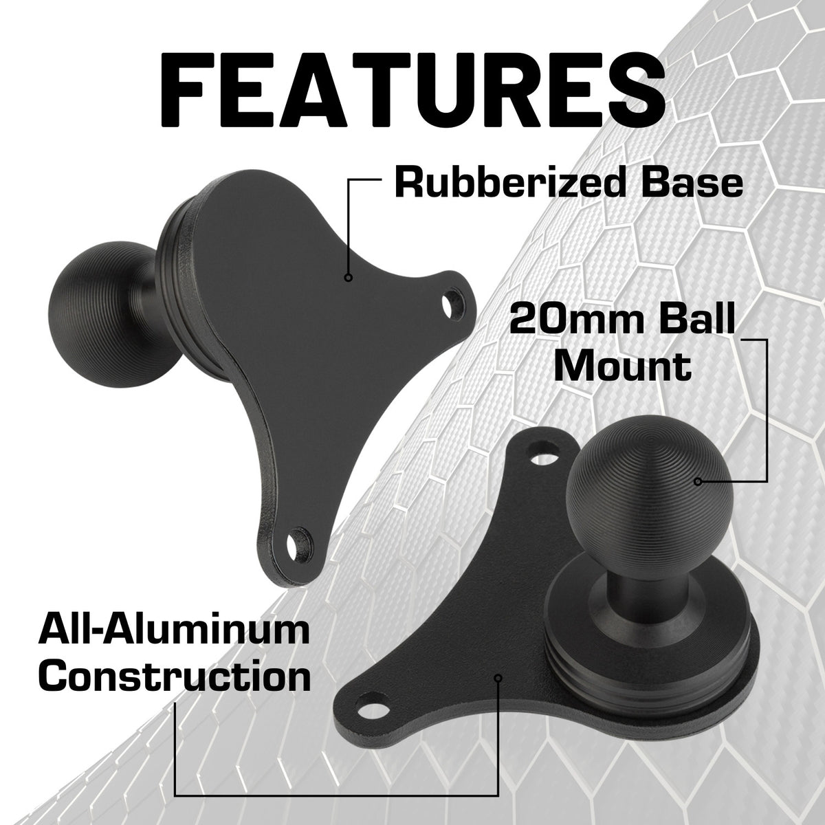 2024+ Ineos Grenadier Single Device Phone Holder Center Console Mount with 20mm Ball