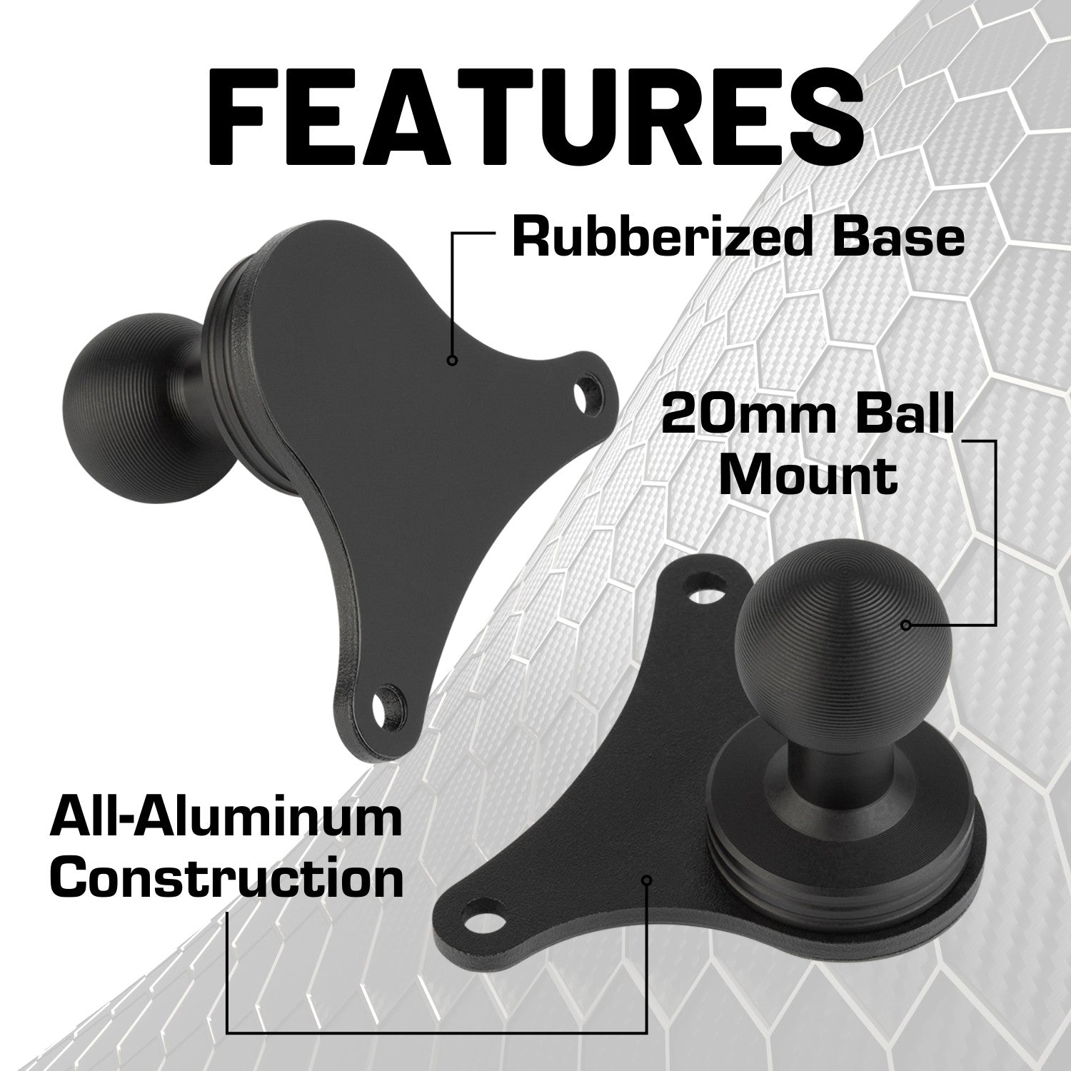 2024+ Ineos Grenadier Single Device Phone Holder Center Console Mount with 20mm Ball