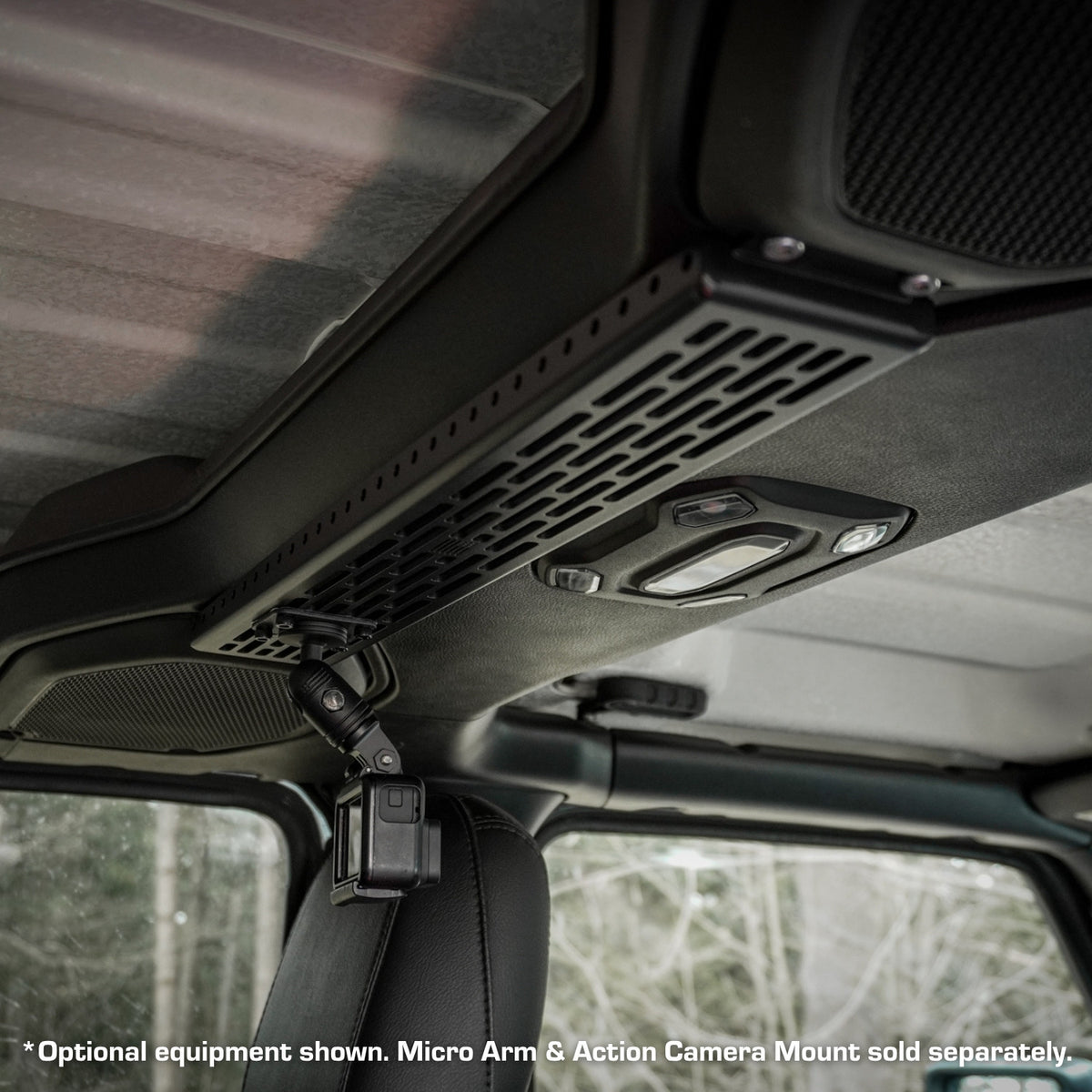 RubiGrid® Overhead Sound Bar Mount compatible with 2018-2023 Jeep Wrangler JL & 2020-2023 Jeep Gladiator