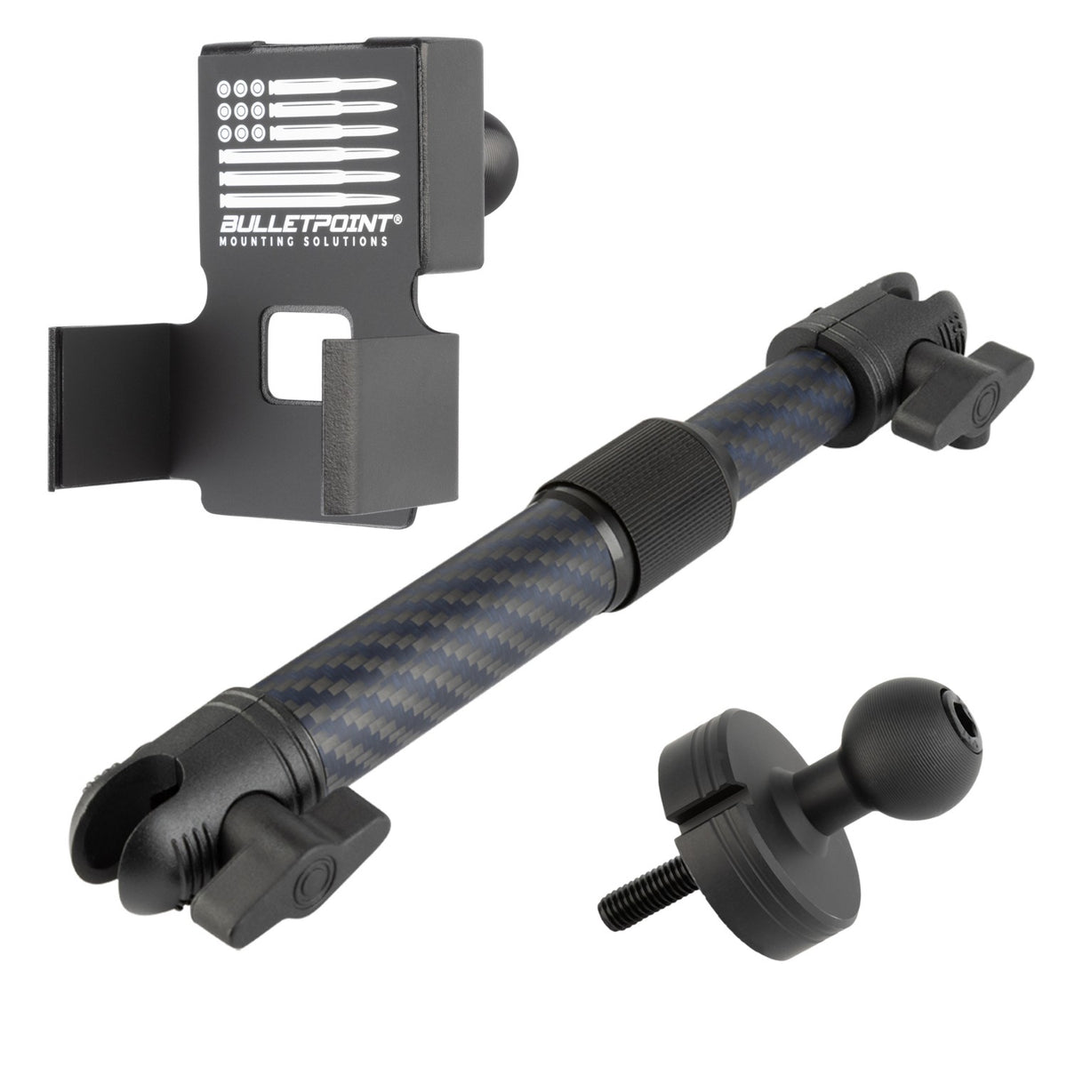 Center Console Threaded 20mm Ball Mount compatible with 2018+ Jeep Wrangler JL & 2020+ Jeep Gladiator