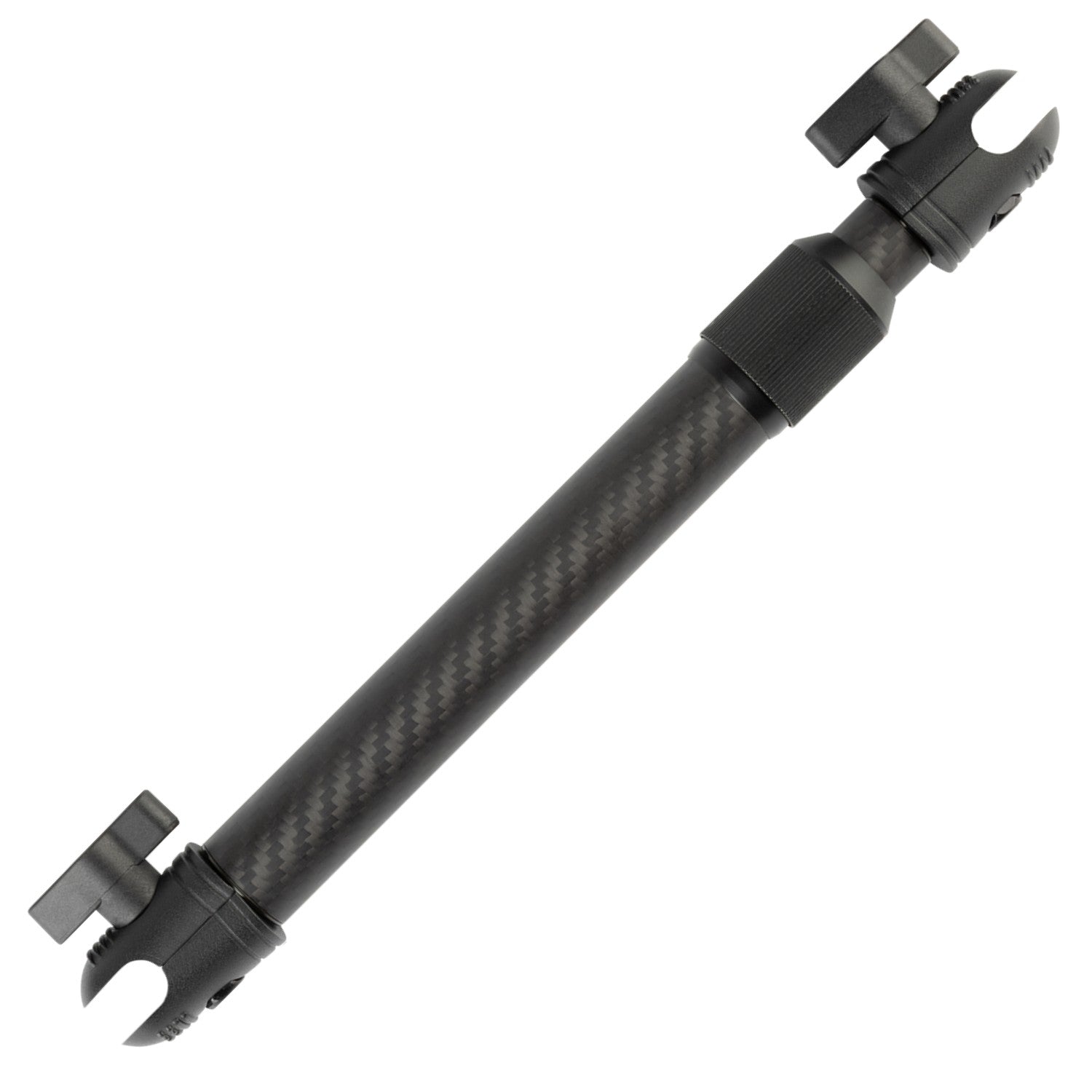 Telescoping Matte Color Carbon Fiber Mounting Arms with 20mm Connector Ends