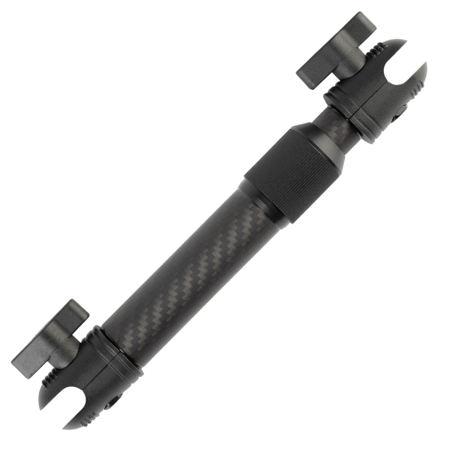 Telescoping Matte Color Carbon Fiber Mounting Arms with 20mm Connector Ends