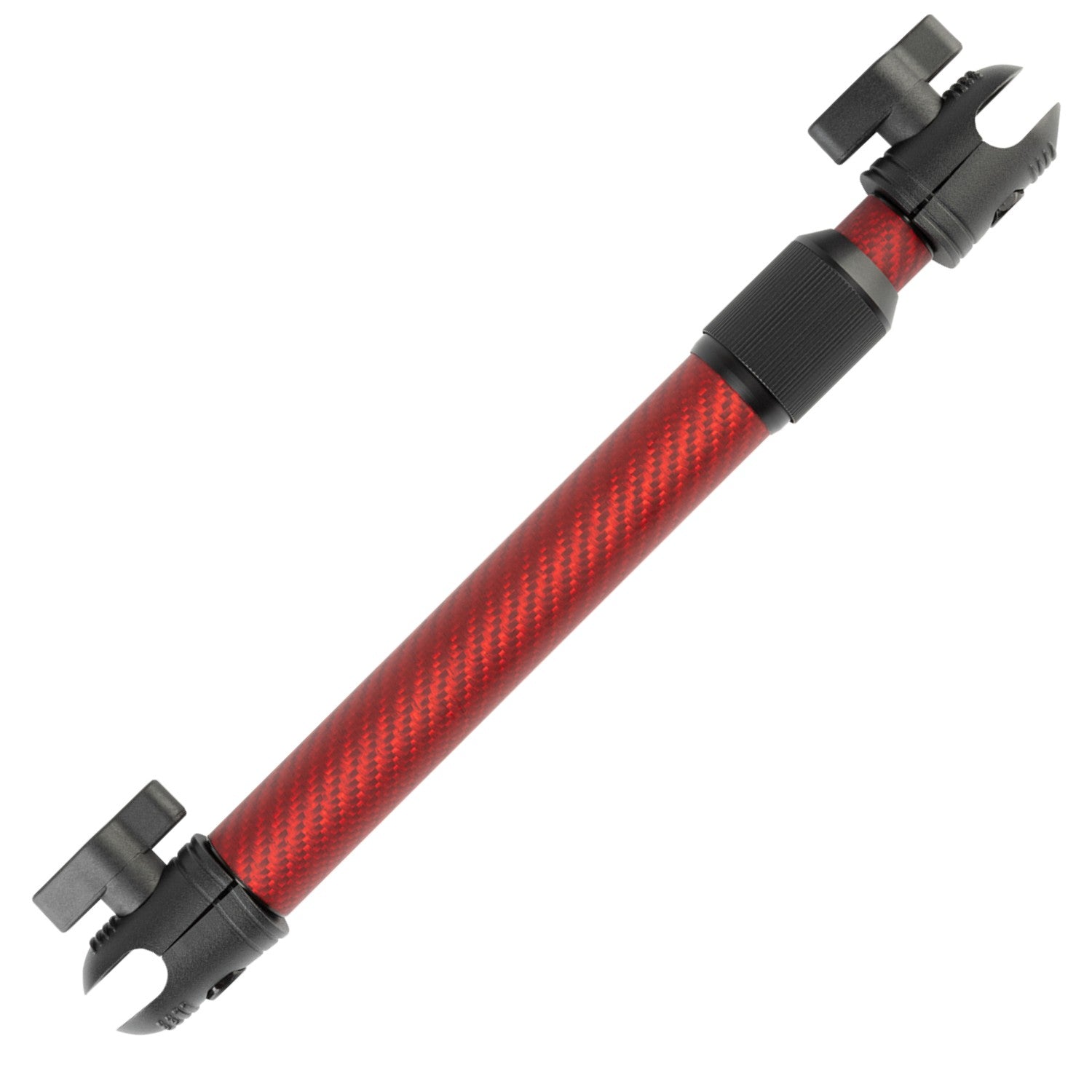 Telescoping Matte Color Carbon Fiber Mounting Arms with 20mm Connector Ends