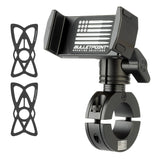 Motorcycle Handlebar Low-Profile Phone Mount - Black Anodized Finish
