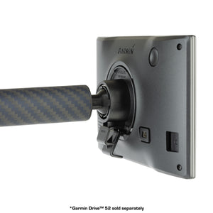 Carbon Fiber/Kevlar Hybrid Mount Arm with 17mm Ball - Compatible with Select GPS, Ipad and Wireless Phone Chargers