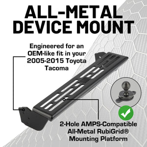 RubiGrid® 2005-2015 Toyota Tacoma Center Stack Device Mount + Phone Holder