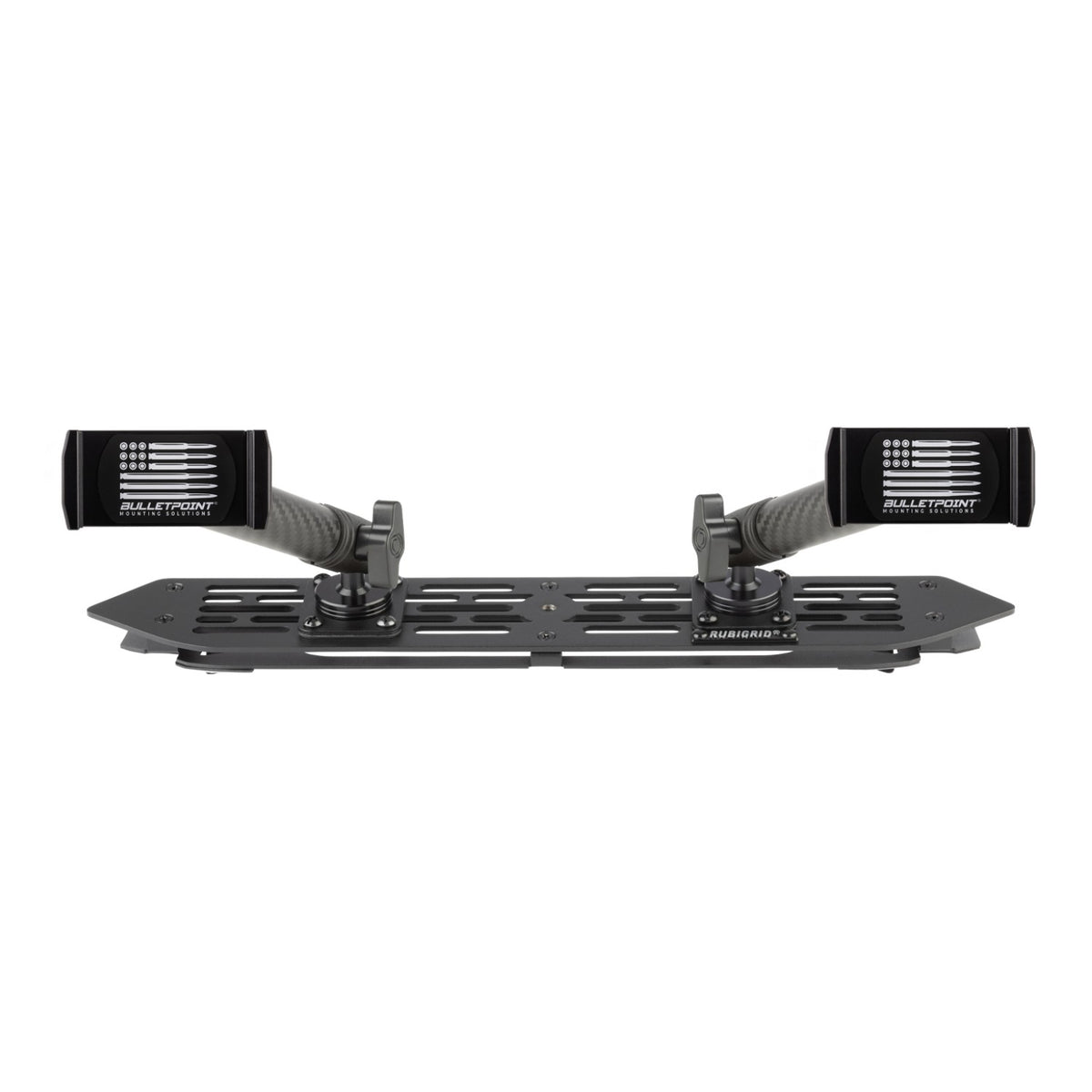 RubiGrid® 2018-2023 Jeep Wrangler JL &amp; 2020-2023 Jeep Gladiator Multi-Device Platform Dash Mount with Black Arms