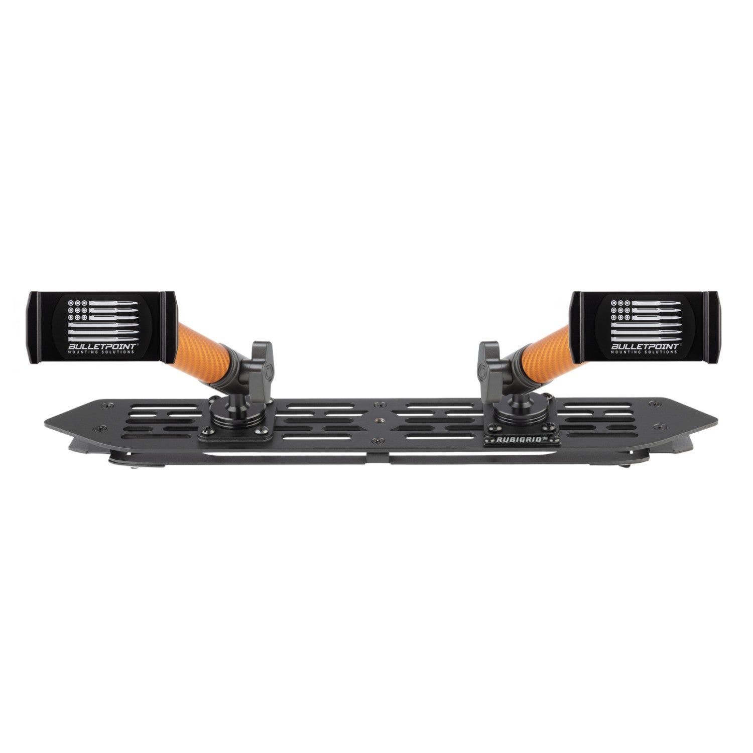 RubiGrid® 2018-2023 Jeep Wrangler JL & 2020-2023 Jeep Gladiator Multi-Device Platform Dash Mount with Orange Arms