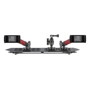 RubiGrid® 2018-2023 Jeep Wrangler JL & 2020-2023 Jeep Gladiator Multi-Device Platform Dash Mount with Red Arms