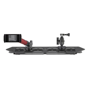 RubiGrid® 2018-2023 Jeep Wrangler JL & 2020-2023 Jeep Gladiator Multi-Device Platform Dash Mount with Red Arms