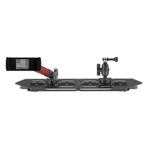 RubiGrid® 2018-2023 Jeep Wrangler JL & 2020-2023 Jeep Gladiator Multi-Device Platform Dash Mount with Red Arms